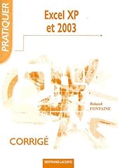 Excel 2003 corrigé d'occasion  Livré partout en France