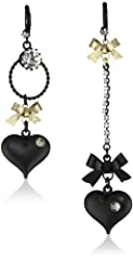Betsey Johnson Mismatch Bubble Heart Earrings for sale  Delivered anywhere in USA 