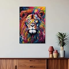 Colorful lion canvas for sale  Delivered anywhere in USA 
