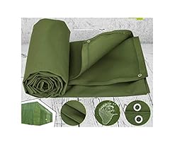 Used, Glamptex UK Eco Green Canvas Heavy Duty Cotton Tarpaulin for sale  Delivered anywhere in UK