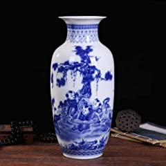 Ceramic Blue and White Floor Vase Jingdezhen Porcelain for sale  Delivered anywhere in Canada