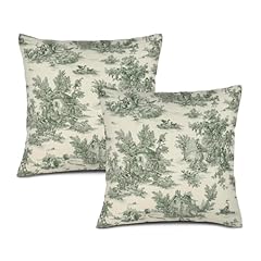 Green toile pillow for sale  Delivered anywhere in USA 
