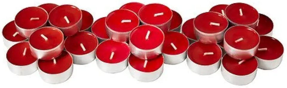 IKEA SINNLIG Doftande värmeljus, söta bär, röd 30-pack till salu  