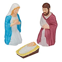 Blow Mold 3 Piece Outdoor Nativity Scene Holy Family for sale  Delivered anywhere in USA 