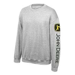 John Deere Jd Crew Neck Fleece Sweatshirt, Oxford, for sale  Delivered anywhere in Canada