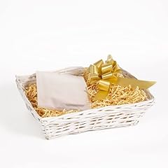White wicker basket for sale  Delivered anywhere in UK