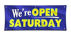 Open saturday banner for sale  Delivered anywhere in USA 