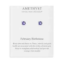 February birthstone earrings for sale  Delivered anywhere in UK