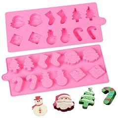 Used, Megrocle 2 Pack 12-Cavity Christmas Silicone Candy for sale  Delivered anywhere in USA 