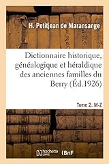 Dictionnaire historique géné d'occasion  Livré partout en France