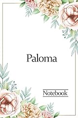 Paloma Notebook: watercolor floral design, Personalized for sale  Delivered anywhere in UK