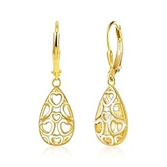 14k gold teardrop for sale  Delivered anywhere in USA 