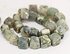 GemAbyss BEADS GEMSTONE Bi Color Moss Agate Rough Hammered for sale  Delivered anywhere in Canada