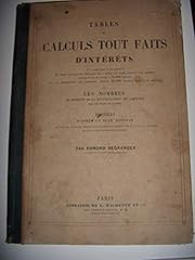Tables intérêts calculs d'occasion  Livré partout en France