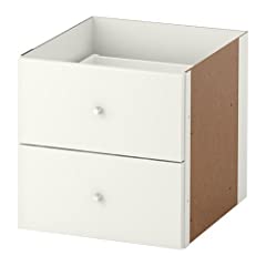Used, Ikea Kallax Insert with 2 Drawers in High Gloss White for sale  Delivered anywhere in UK