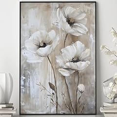 White floral canvas for sale  Delivered anywhere in USA 