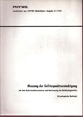 Messung gefrierpunktserniedrig gebraucht kaufen  Wird an jeden Ort in Deutschland