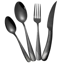 Piece black cutlery for sale  Delivered anywhere in UK