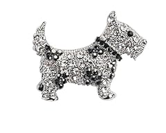 Crystal dog brooch for sale  Delivered anywhere in UK