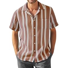 Mens striped button for sale  Delivered anywhere in USA 