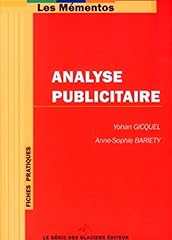Analyse publicitaire d'occasion  Livré partout en France