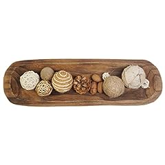 Wooden Dough Long Bowls Decor, Baguette Bowl Wooden Large Dough Bowl Centerpieces for Home, Rustic Wooden Decorative Bread Fruit Tray (20×6×2'') for sale  Delivered anywhere in Canada