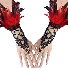 Spitzenhandschuhe federn rot gebraucht kaufen  Wird an jeden Ort in Deutschland