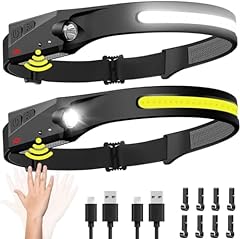 Headlamp rechargeable 2pcs for sale  Delivered anywhere in USA 