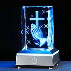 Crystal engrave praying for sale  Delivered anywhere in UK