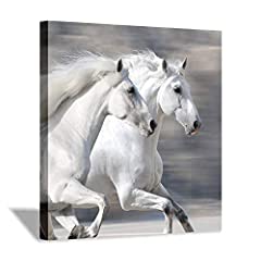 Hardy Gallery White Horse Picture Wall Art: Running for sale  Delivered anywhere in Canada
