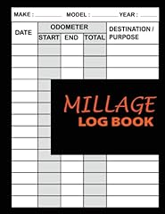 Millage log book for sale  Delivered anywhere in USA 