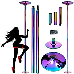 PRIOR FITNESS Kit Pole Dance Palo Pole Dance Palo Statico Staccabile e Rotante da 45 mm, Comodo e Facile da Installare, per Feste, Bar e Casa, usato usato  Spedito ovunque in Italia 
