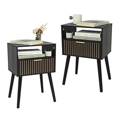 Maxsmeo black nightstand for sale  Delivered anywhere in USA 