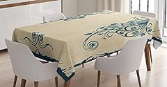 Ambesonne peacock tablecloth for sale  Delivered anywhere in UK