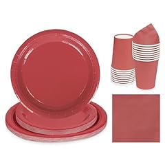68pcs red tableware for sale  Delivered anywhere in UK
