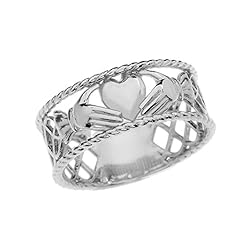 White gold claddagh for sale  Delivered anywhere in UK