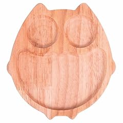 Wooden owl plate for sale  Delivered anywhere in UK