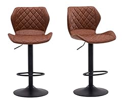 Requena Vintage Bar Stools Set of 2, Leatherette Exterior, for sale  Delivered anywhere in Ireland
