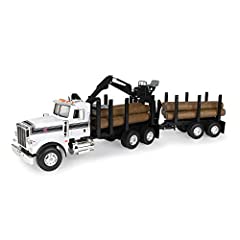 ERTL 46720 1/16 Big Farm Peterbilt Logging Truck with Pup Trailer & Logs, White, Black, Brown for sale  Delivered anywhere in Canada