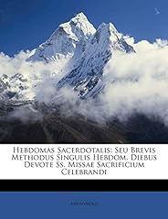 Hebdomas sacerdotalis seu for sale  Delivered anywhere in UK