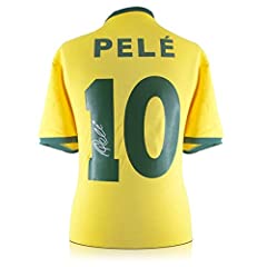 Usato, Exclusive Memorabilia Maglia da Calcio del Brasile autografata da Pelé usato  Spedito ovunque in Italia 