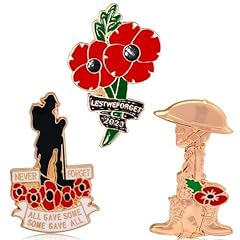 3pcs poppy enamel for sale  Delivered anywhere in Ireland