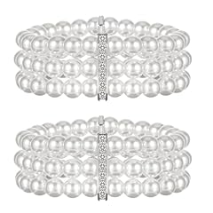 Stück perlenarmband weiß gebraucht kaufen  Wird an jeden Ort in Deutschland