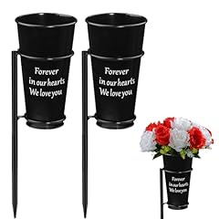 Metal cemetery vase for sale  Delivered anywhere in USA 