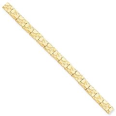 Solid 10k Yellow Gold 7mm NUGGET Bracelet 7" for sale  Delivered anywhere in USA 
