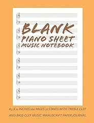 Blank piano sheet for sale  Delivered anywhere in USA 