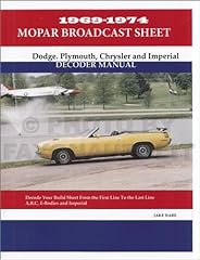 Mopar broadcast sheet for sale  Delivered anywhere in USA 