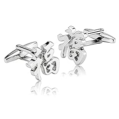 Silver wedding cufflinks for sale  Delivered anywhere in UK