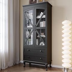 Tall bookcase glass for sale  Delivered anywhere in USA 