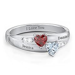 Personalised rings birthstone for sale  Delivered anywhere in UK